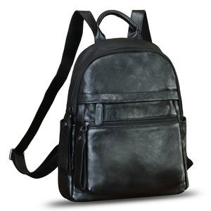 Leather Backpack Purse for Women Vintage Casual Daypack Handmade😻